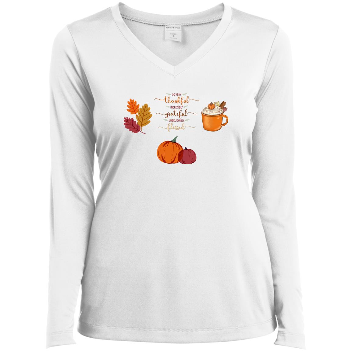 LST353LS Ladies’ Long Sleeve Performance V-Neck Tee