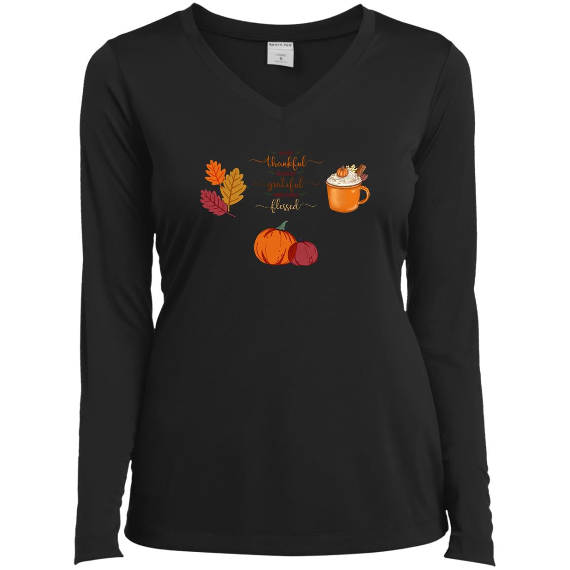 LST353LS Ladies’ Long Sleeve Performance V-Neck Tee