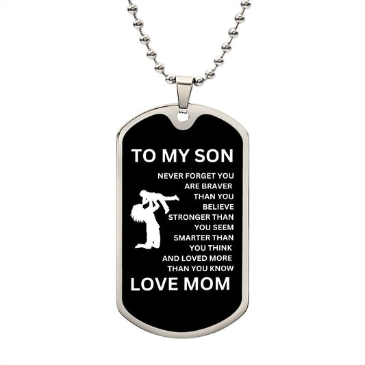 To My Son Mom Black