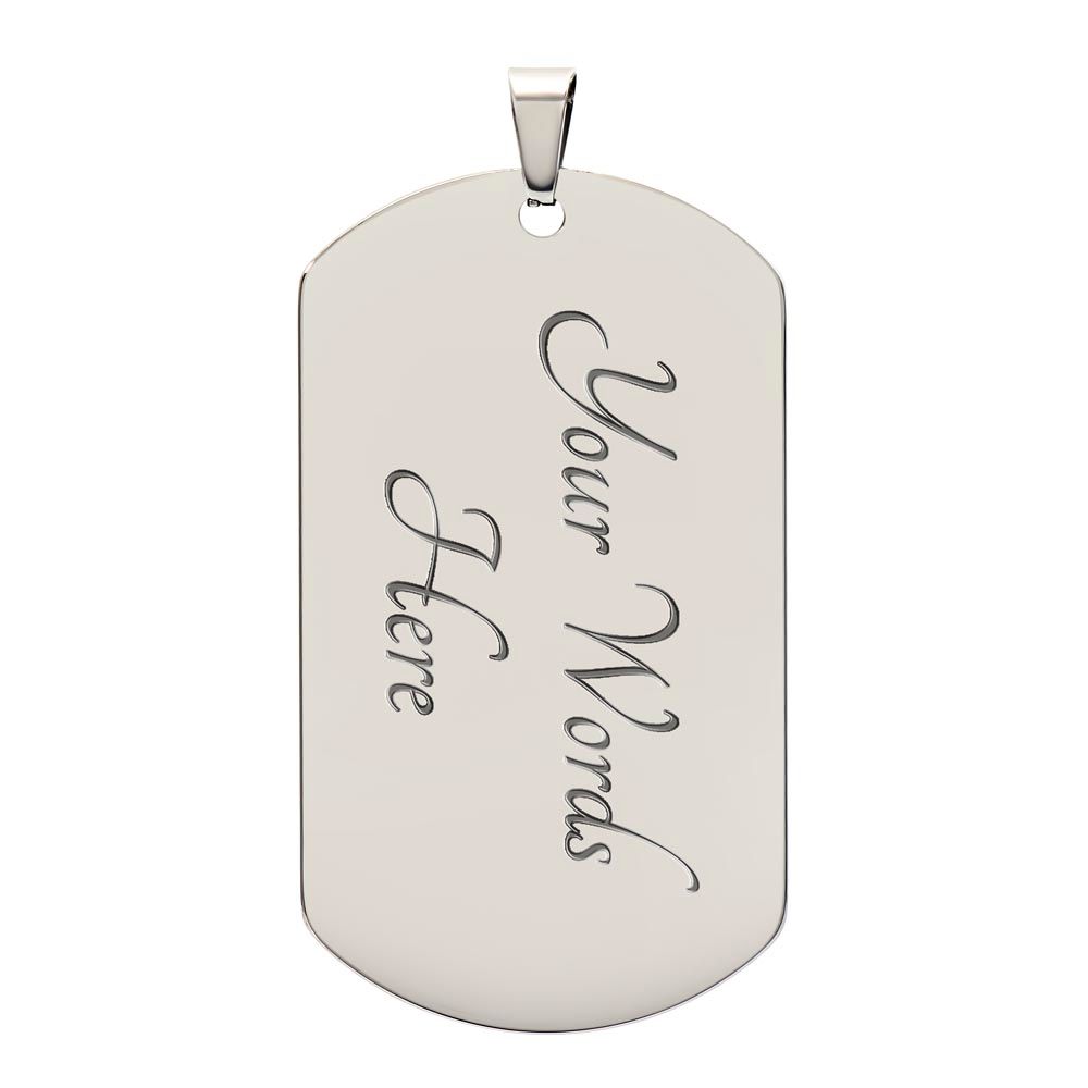 To My Son Love Mom Dog Tag