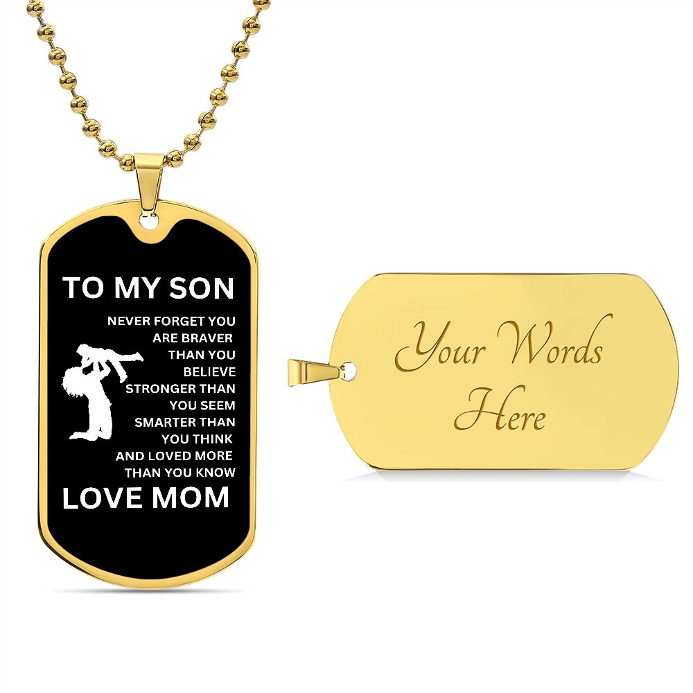 To My Son Mom Black