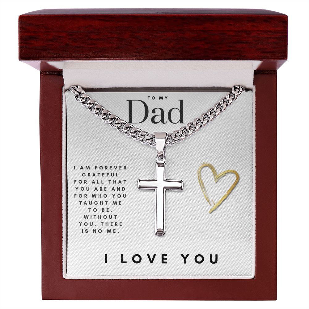 Dad Cuban Chain Cross